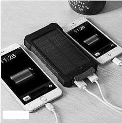 Power Bank Solar Charger Powerbank med solceller - 20.000 mAh - Svart