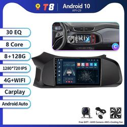 Aintier T8 Android bilradio til Chevrolet Onix 2012 - 2014 2015 2016 2017- 2019 Navigator GPS Carplay 2din multimedievideoafspiller T8 8G 128G C