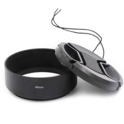 37 39 40,5 43 46 49 52 55 58 62 67 72 77 82mm Metallinen vastavalosuoja lieriömäinen muotoilu valokuvaukseen ja videokuvaukseen 49mm