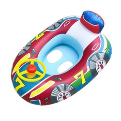 Uppblåsbara spädbarn Pool Float Automobile Babies Swimming Floats med säkerhetssäte Pool Float Simning