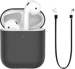 AIR Stødsikkert beskyttelsesetui til Airpods 1 AirPods 2 sort
