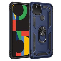 Shockproof rustning sag til Google Pixel 5 med støttefod all inclusive dække blå rpc2862