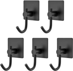 Mikasa 5-delt selvklæbende håndklæde krog, rustfrit stål Coat Hook