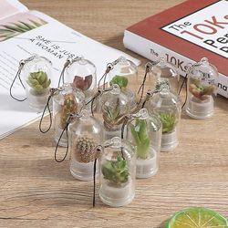 Lovvinjew Söpö kaktus miniatyyri mehevä kaktus terraario Puettava kaulakoru Elävä Kasvi Satunnainen 1pc