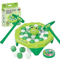 Mini Ice Breaking spill For Kid Toy Penguin Trap Break Ice Interaktivt brettspill med Hammer Foreldre-barn Party Ice Breaking Set green