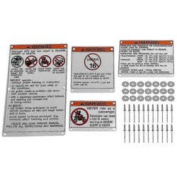 Yamahan varoitustarroille, tarroilla ja Raptor Blaster Banshee -takaosilla Kuten