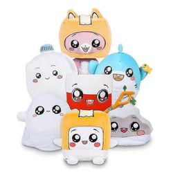 Lankybox Pehmolelu täytetyt eläimet Baby Foxy Boxy Rocky Shark Milk Bottle Doll Kids Gift-r Vauva Foxy