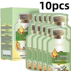 10kpl Natural Plant Hair Dye Bubble Uusi kasvitieteellinen pohja harmaalle hiusvärille Kuplaväri