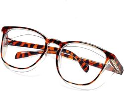 Anti Fog Square medicinske beskyttelsesbriller Blåt lys til kvinder,(Brown Leopard)