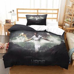 Harry Kane 3D-tulostuspussilakana mikrokuitupeitto vetoketjusulkimella lapsille Teini-ikäiset aikuiset Vuodevaatteet 2-osainen setti (jalkapallon s...