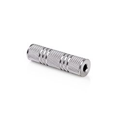 Nedis Stereo lydadapter | 3,5 mm hun | 3,5 mm hun | Forniklet | Lige | Metal | Sølv | 1 stk.