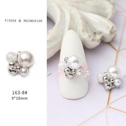 Manicure Light Luksus Micro-indlagt Zircon Diamond Pearl Chain Ornament Candy Kanin Star Nail Dekoration Materiale 1638