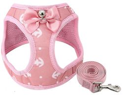 Pink Bow Lille Hund Snor Seletøj L