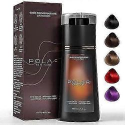Hiusvärishampoo,Polar Hair Dye Shampoo, Polar Haircare Instant Dye Shampoo, Natural Hair Color Shampoo harmaiden hiusten peittämiseen, sopii naisil...
