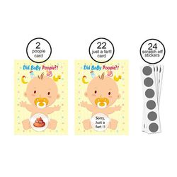 Juhlat Runsaat Arvauspelit 24 Arpajaiset Poopie Pieru Scratch Off Arpajaiset Sukupuolineutraali toiminta ovipalkintoihin Monivärinen