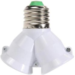 Linkrunning E27 lamper holder 2 i 1 lys base forlænger splitter stikkontakter pærer adapter splitter