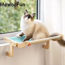 Mewoofun Sturdy Cat Vindu Abbor Tre Montering Hengende Seng Bomull Lerret Lett vaskbar Multi-Ply Kryssfiner Hot Selling Hengekøye QCH12