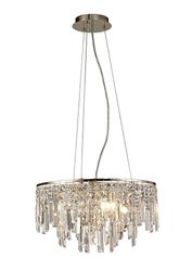 Inspired Lighting Maddison Loft Vedhæng Runde 6 Lys G9 Rose Guld, Krystal