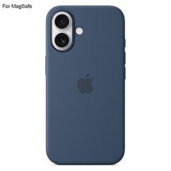 iPhone 16 Plus -kotelolle, joka on yhteensopiva MagSafe-nestemäisen silikonipuhelimen takakannen kanssa [induktioavautuva] Monivärinen Dark Blue