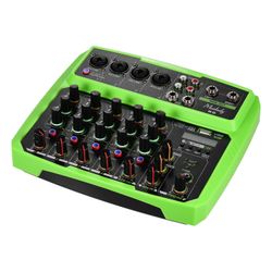 Allbestlife Muslady B6 Bærbar 6 kanaler Audio Mixer Usb mixer mixer grøn us plug