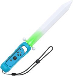 Led Game Sword Til Nintendo Switch Joy Ulemper Håndgrebssværd til legenden om Zelda: Skyward Sword Hd Kun for den rigtige Joy-con Blå