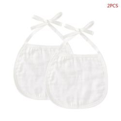 Koreansk stil Toddler Kids Blonde Blomsterhagesmække Sød Udhulet falsk krave Børnetøj Tilbehør Ren farve Baby Piger Bomuld