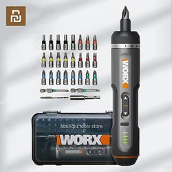 Worx Wx242 mini elektrisk skrutrekker sett Smart trådløs elektrisk skrutrekker oppladbar med 30 bit sett Power Drill Tools