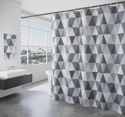 Suihkuverho 200 x 220 cm (leveys 200 x 220 cm, korkeus 220 cm), vedenpitävä polyesterikangas, antibakteerinen, homeenestoaine, pestävä, 12 Sho