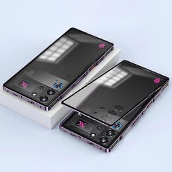 ZTE nubia Red Magic 10 Pro 5G kotelo metallirunko matta PC takapuhelimen kansi napsautuspainikkeella - Purp Monivärinen Purple