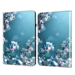 Til Samsung Galaxy Tab A 10.1 2019 krystalteksturmalet lædertablettaske Blomme Bossom