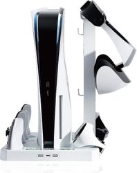 Ps5-lisävarusteiden jalustan jäähdytysasema, psvr2-ohjaimen latausasema, vr2-lasit kuulokemikrofonin pidike, ps5-levylle, digitaaliset versiot-hao ...