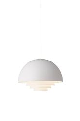 Herstal Belid Lighting Motown 1 Light Dome Loft Vedhæng Krom, Hvid, E27