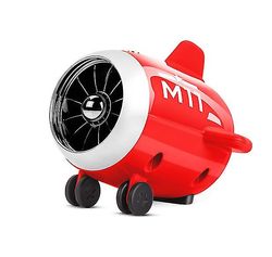 Coosilo Bluetooth 5.0-højttaler, lille fly, digital smart højttaler udendørs trådløs subwoofer,hvid rød