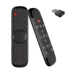 Wechip W2 Pro langaton näppäimistö 2.4G 3-in-1 -toiminto ABS Air Mouse kosketuslevyn näppäimistö Smart TV: lle