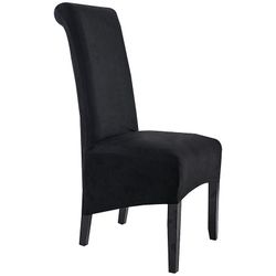 Eveltek Spisestue Stol Betræk Slipcovers Stretch Aftagelig Stol Beskytter Sort