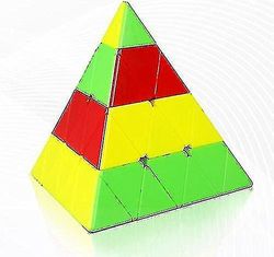 4x4x4 Pyramidikuutiomestari Pyramin Musta/tarraton Magic Cube Kilopyramid Cube 4x4 Speed Puzzle Cube Educational Magico