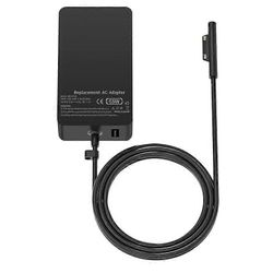 65W 15V/4a virtalähde magneettinen 2. Kannettavan tietokoneen laturi Surface BOOK 2/3:lle, Surface Laptop 3:lle, Surface P:lle Musta