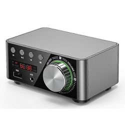 50W + 50W 100W Bluetooth 5.0 vahvistin digitaalinen ääni teho vahvistin luokka D USB AUX TF Kotiteatteri HiFi Hopea