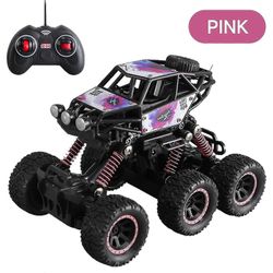 Kaukosäädin Suv Toy 2.4g 4ch 6wd ladattava moottorikäyttö kaukosäädin Automalli Lelu Vaaleanpunainen