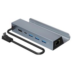 Telakointiasema Steam Deckille ROG Ally Type-C:stä HDMI-yhteensopivaan 2.0 4K@60Hz Gigabit Ethernet 3 USB 3.0 -porttia PD 100W nopea lataus 6-in-1 USB