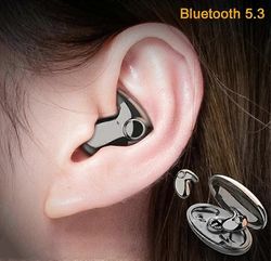 Mukavat näkymättömät langattomat Bluetooth-kuulokkeet Black