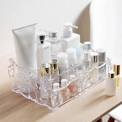 3 Slot Akryl Makeup Organizer Kosmetik Opbevaring Rack Til Badeværelse Desk