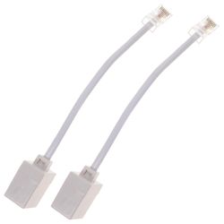 2 stk Rj11 til Rj45 adapter telefon til Ethernet-adaptertelefon til Ethernet-kabel