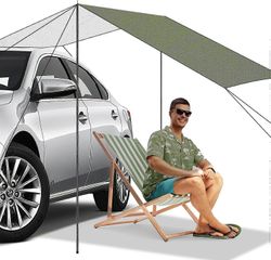 Lertenys Auton markiisin katos vedenpitävä auton markiisi teltta teltta retkeily pressu auton sivumarkiisi telttahihnat maastoautoon tila-auto 79x1...
