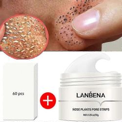 Lanbena Blackhead Remover Cream Pore Strips Deep Clean Off naamio
