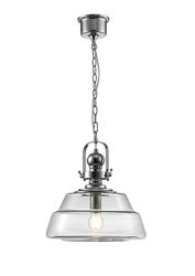 Inspired Lighting Reyna Stor Dome Loft Vedhæng E27 poleret Krom, Klart glas