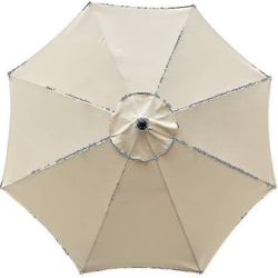 Päivänvarjon vaihtokansi, 8 kylkiluuta, 3 m, vedenpitävä, UV-esto, korvaava kangas, beige - W