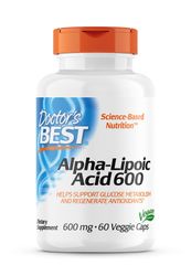 Doctor's Best Läkarens bästa alfa-liponsyra 600 mg 60 Veggie kapslar