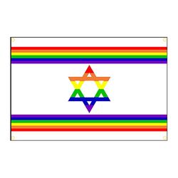 90x150cm polyester regnbue gay pride Israel israelere flag 4 huller i 4 hjørner 60 x 90cm