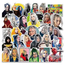 50kpl Billie Singer Tarrat faneille skeittilauta matkalaukku tabletti koristelu